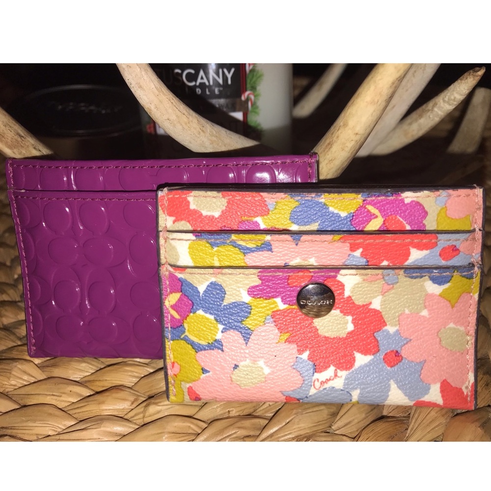 (TWO) Coach credit card wallets